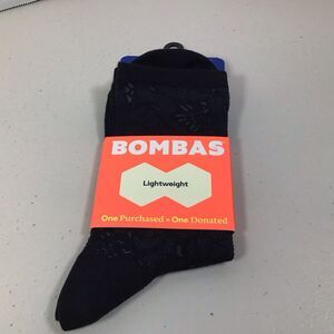 Bombas Women's Lightweight Semi Sheer Blend Half Calf Black Size Medium New